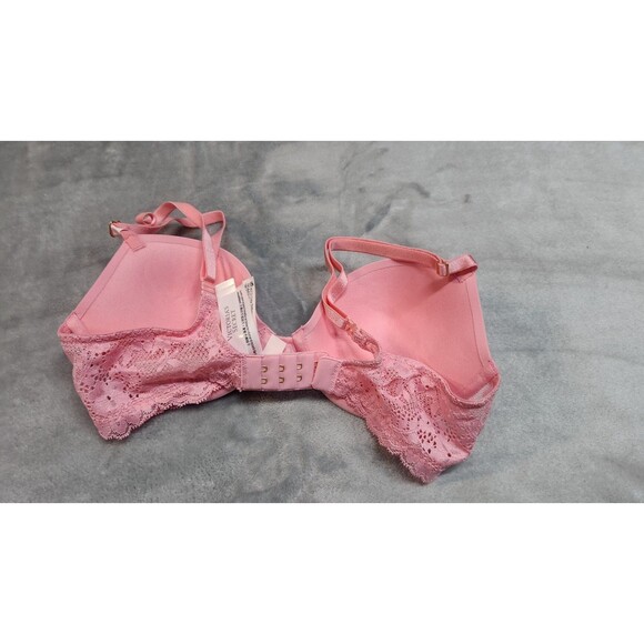 Victoria's Secret 32C Pink Hope Dream Angels Smooth & Lace Push Up Bra NWT - Picture 4 of 5